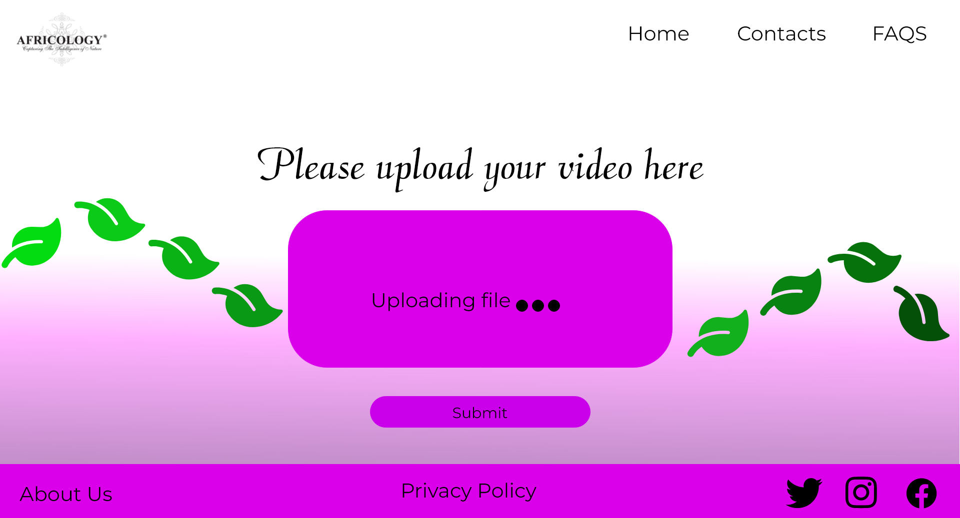 Africology upload video section 2 page picture